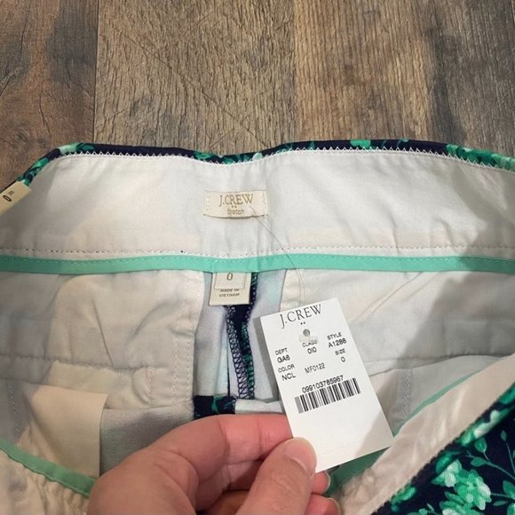 NWT J. Crew 4" Printed Stretch Chino Short Size 0 - Picture 6 of 9